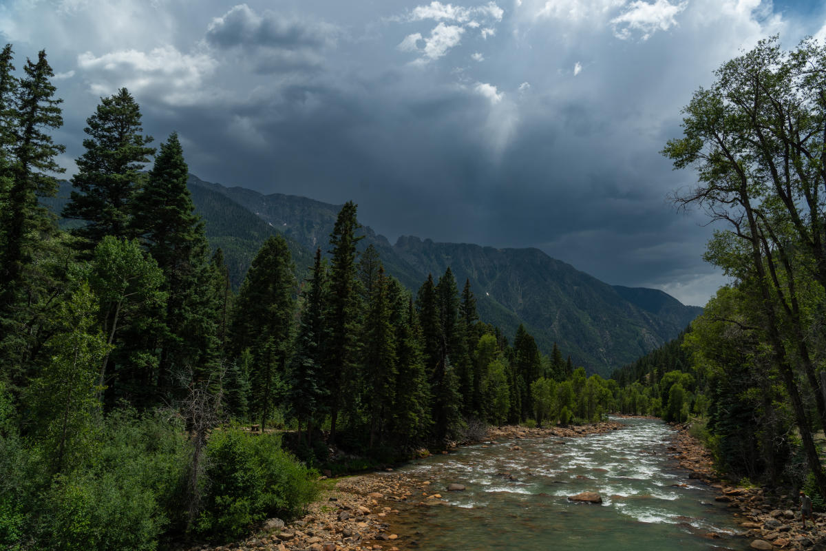 Needleton Stop during a Storm in Summer