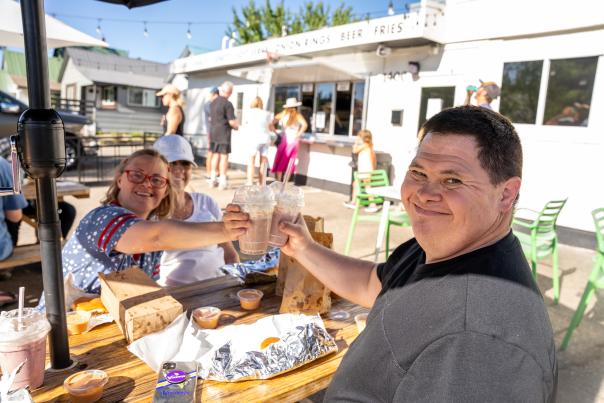 Shakes and Burgers at Famburger During Spring
