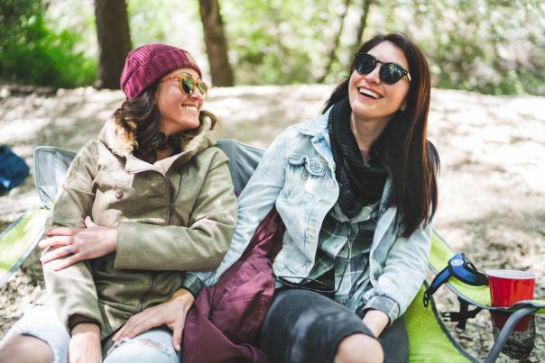 Lesbian Couple Camping in Durango, CO