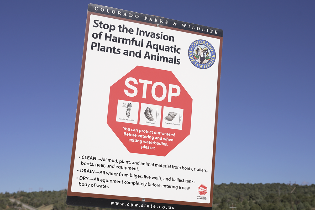 Boat Inspection Sign at Lake Nighthorse